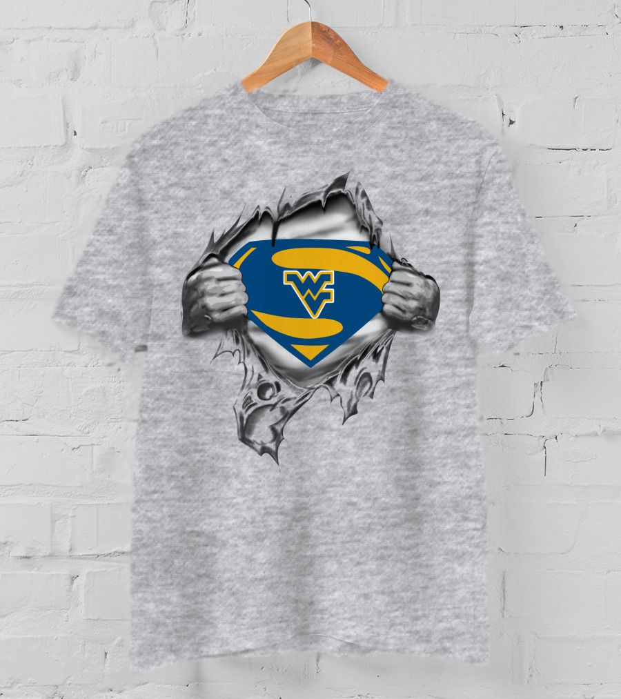 West Virginia Mountaineers Superman Symbol T-Shirt