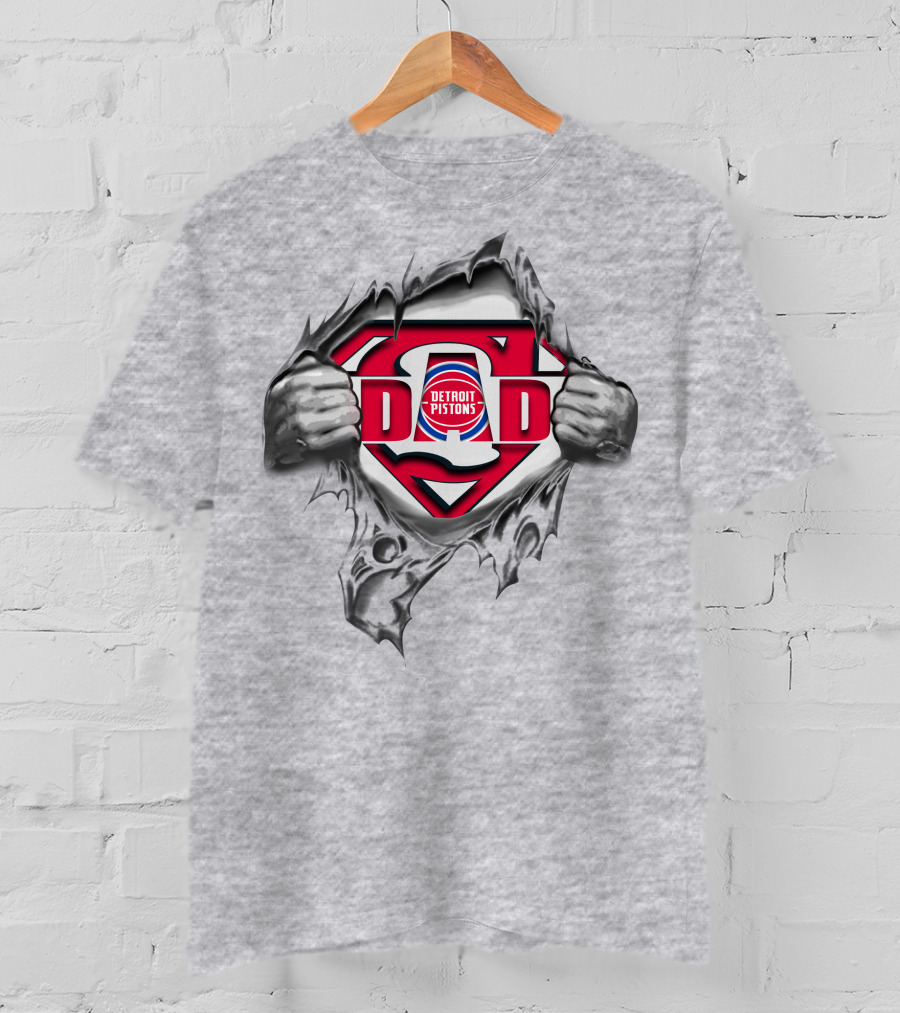 Detroit Pistons Super Dad Hero T-Shirt
