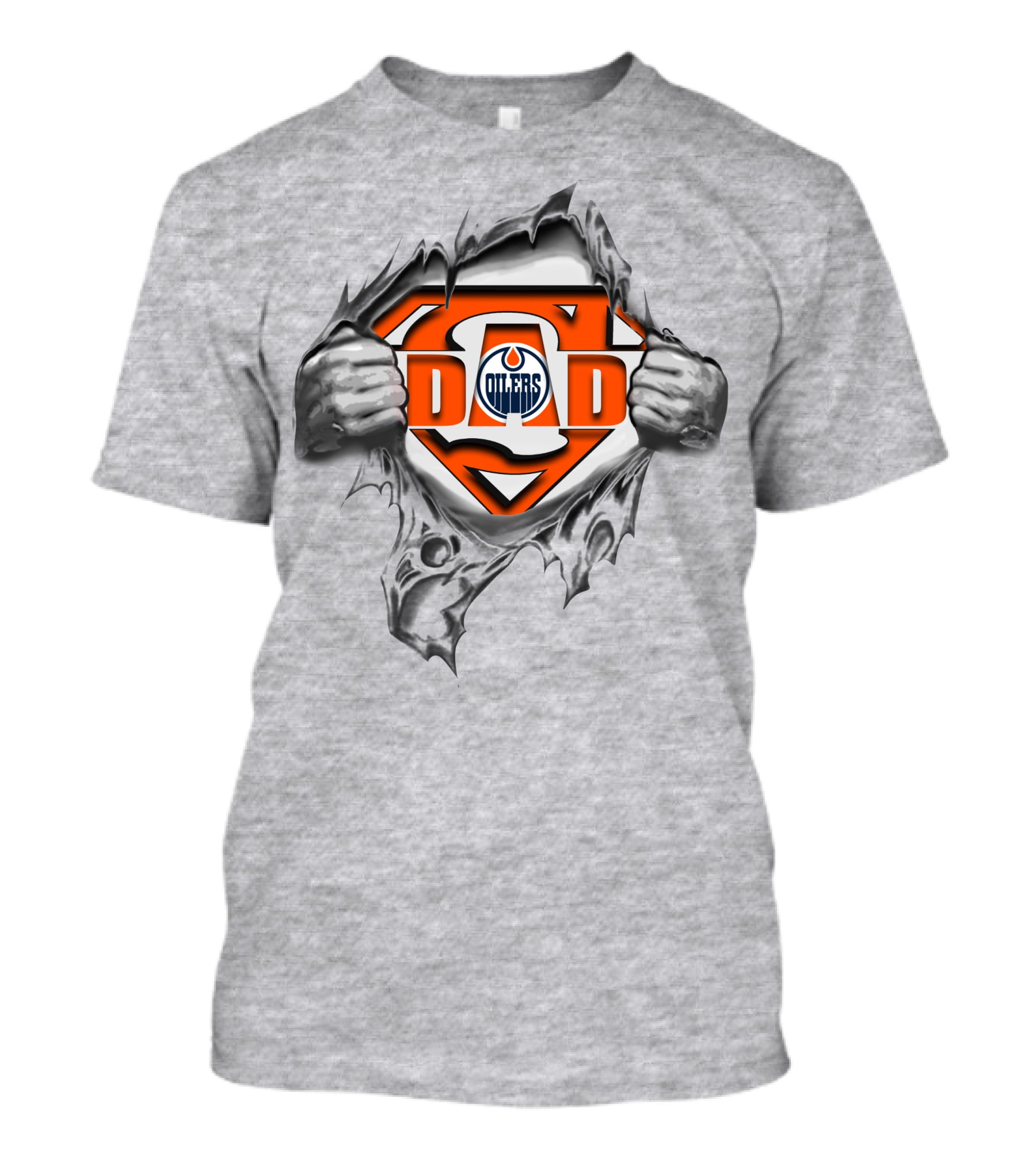 Edmonton Oilers Super Dad Logo Superman T-Shirt