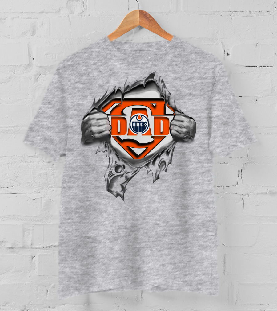 Edmonton Oilers Super Dad Logo Superman T-Shirt
