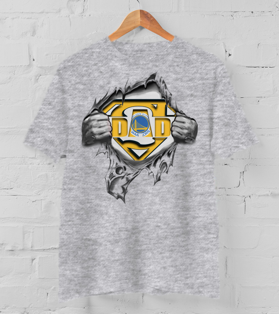 Golden State Warriors Dad Superhero T-Shirt