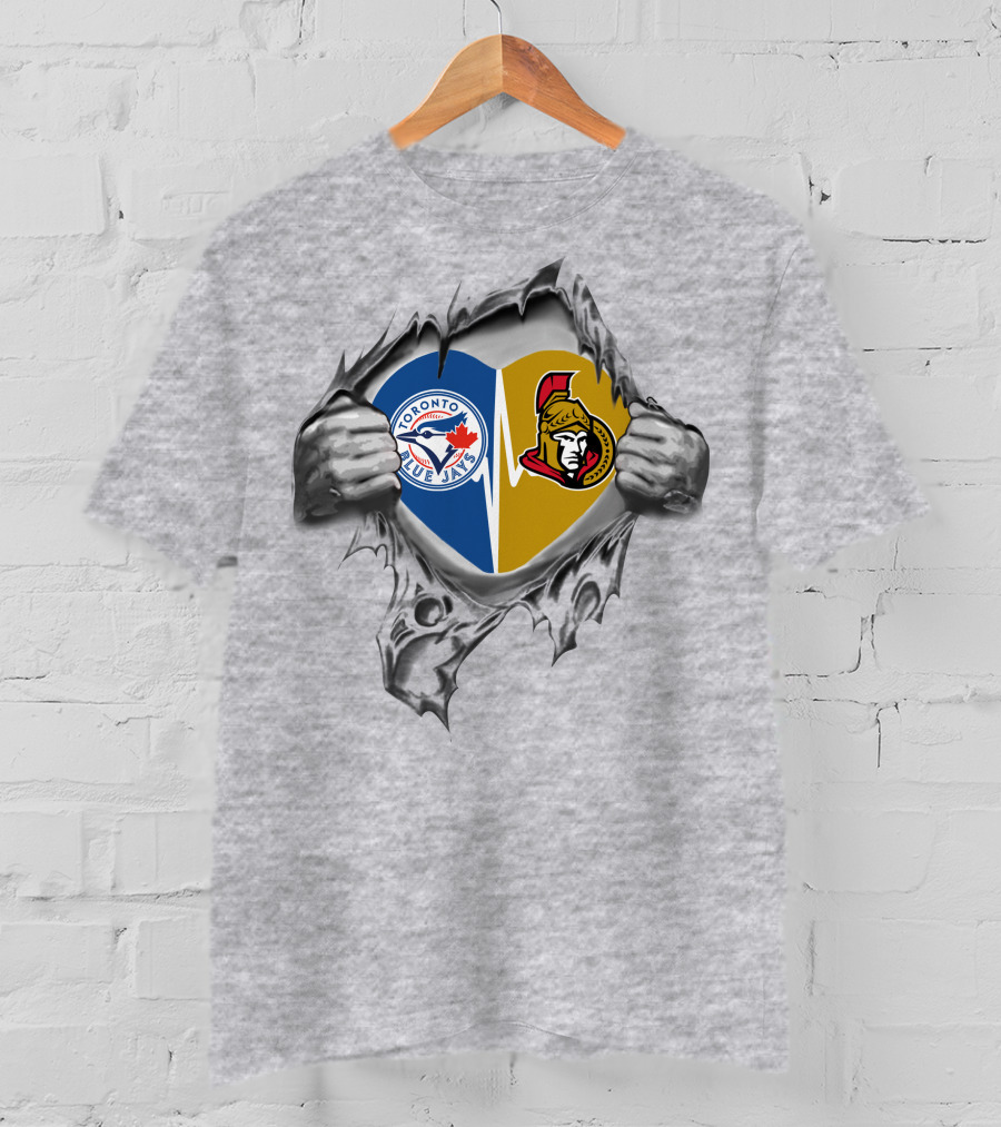 Toronto Blue Jays Ottawa Senators Heartfelt Fan Allegiance T-Shirt