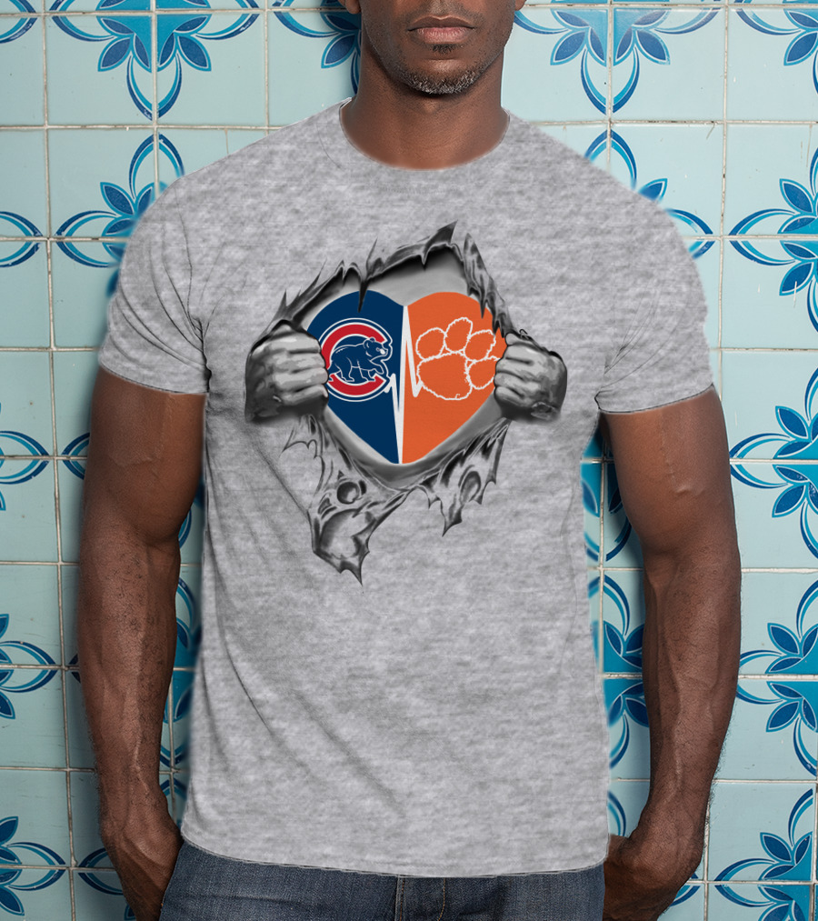 Cubs Clemson Tigers Heart T-Shirt