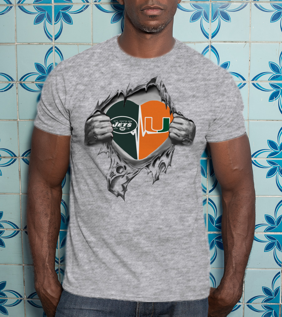 Jets Hurricanes Heart T-Shirt