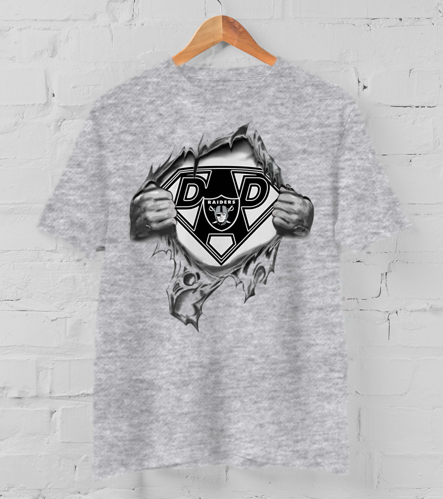 Raiders Dad Superhero Shield T-Shirt