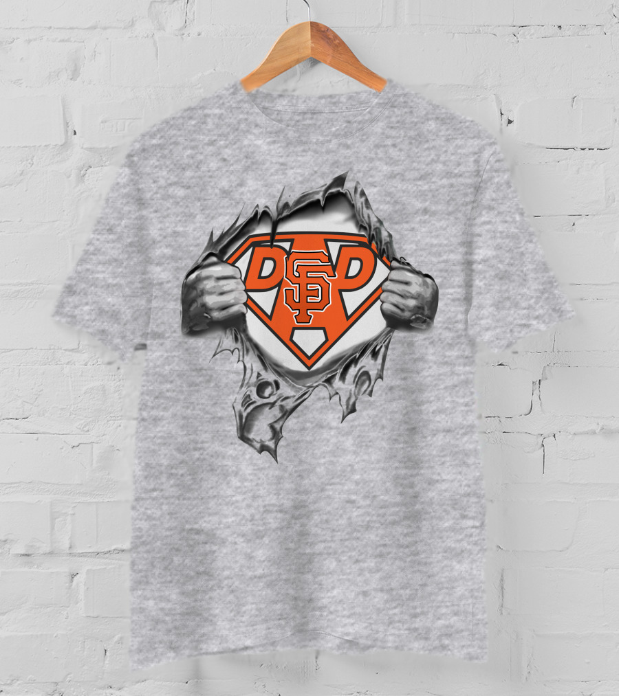 Giants Super Dad Sf Logo Comic Style T-Shirt
