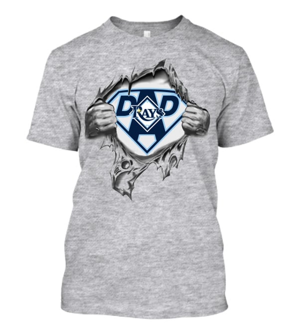 Tampa Bay Rays Super Dad Emblem Burst T-Shirt
