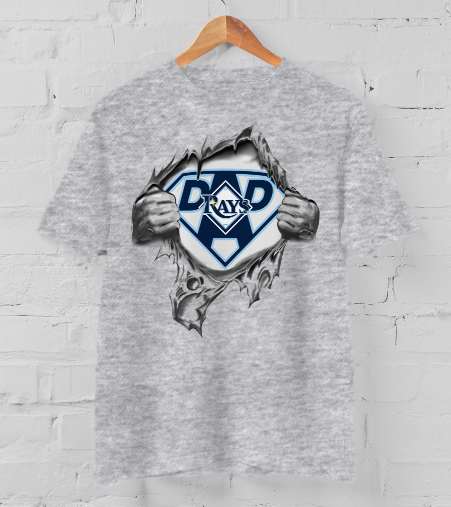 Tampa Bay Rays Super Dad Emblem Burst T-Shirt