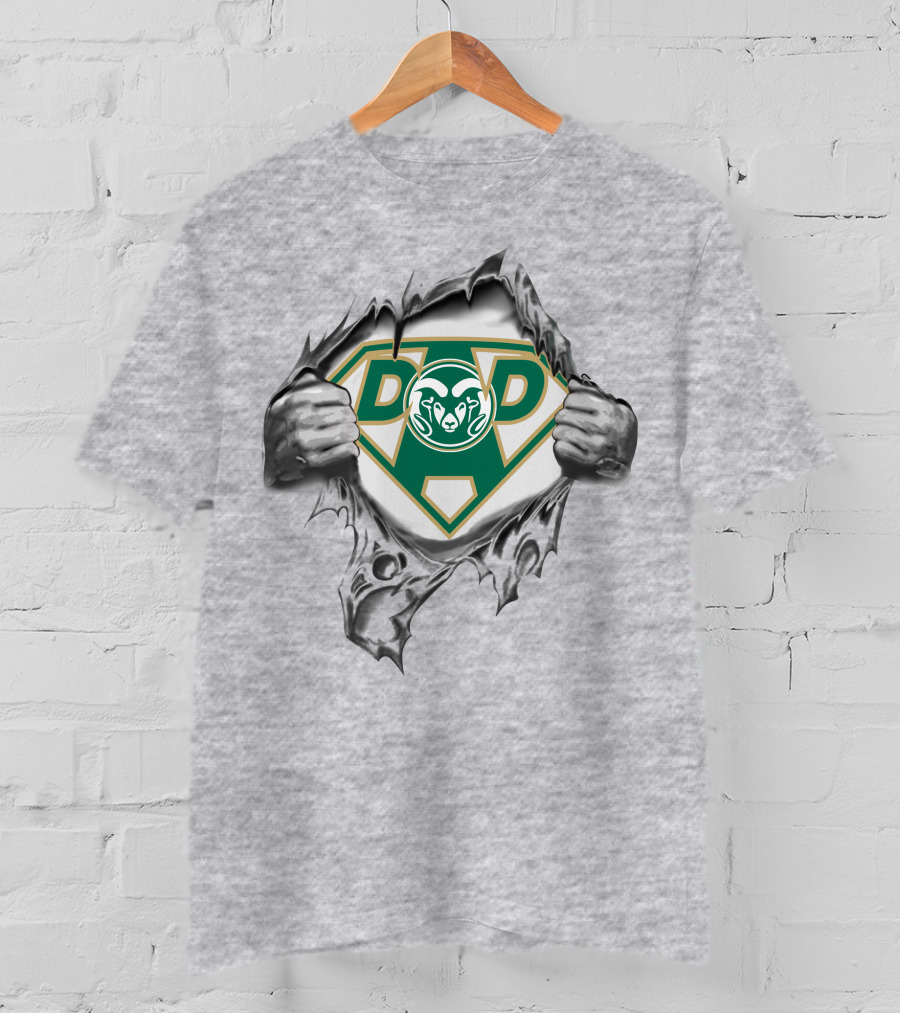 Colorado State Rams Dad Superhero Theme T-Shirt