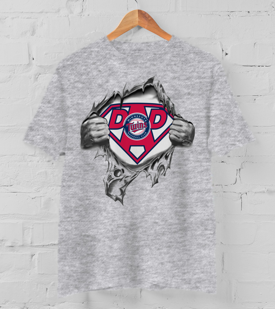 Minnesota Twins Baseball Club Super Dad T-Shirt