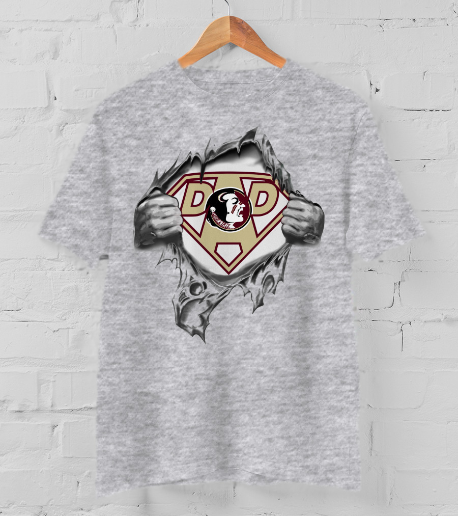 Florida State Seminoles Dad Superhero T-Shirt