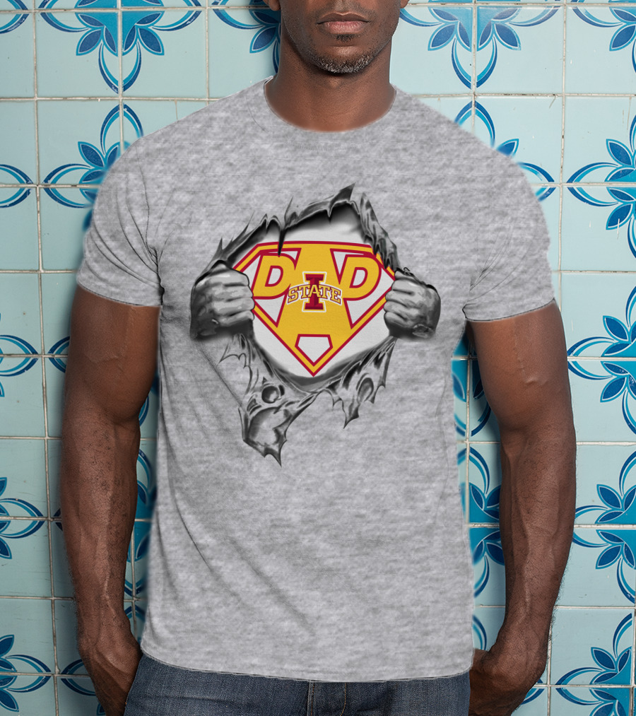 Iowa State Cyclones Dad State Super Hero T-Shirt