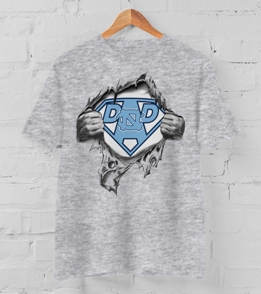 North Carolina Tar Heels Super Dad Superman T-Shirt
