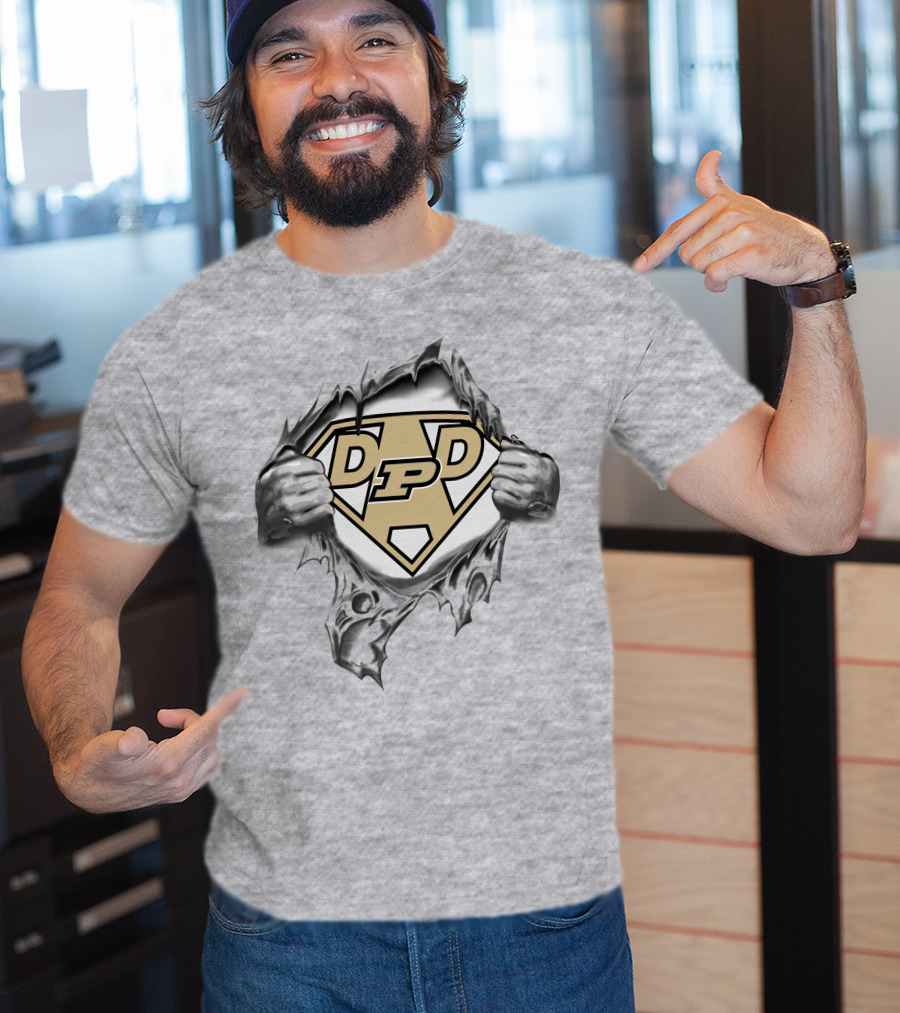 Purdue Boilermakers Dad Superhero T-Shirt