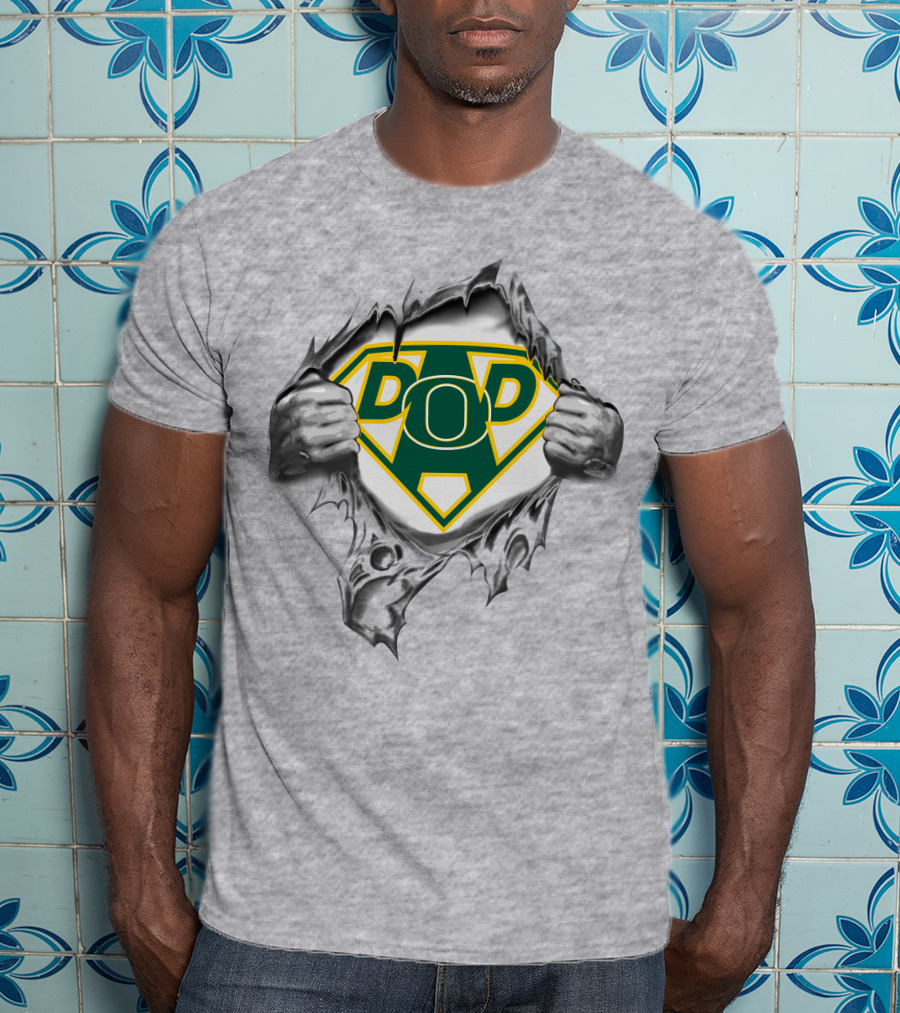 Oregon Ducks Super Dad Emblem Burst T-Shirt