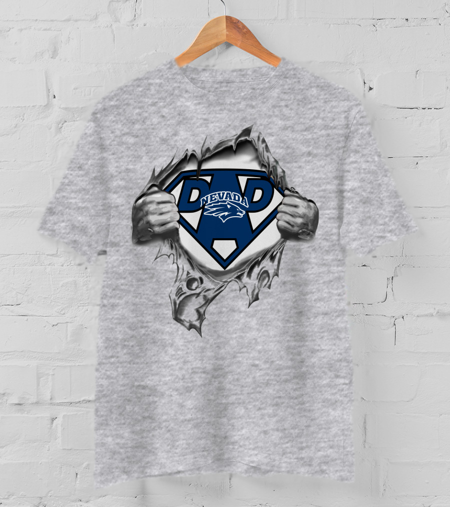 Nevada Wolf Pack Super Dad Superman T-Shirt