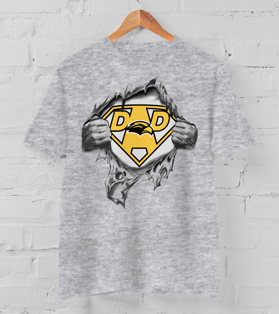 Southern Mississippi Golden Eagles Super Dad Hero T-Shirt