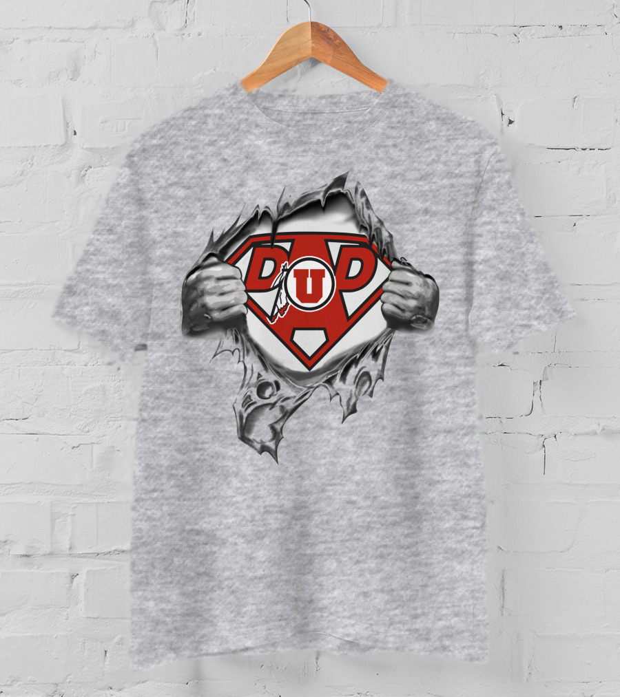 Utah Utes Super Dad Superman Logo U Of U T-Shirt