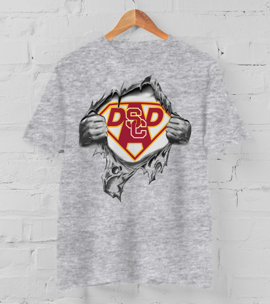 Usc Trojans Super Dad Logo Rip Superman Shield T-Shirt
