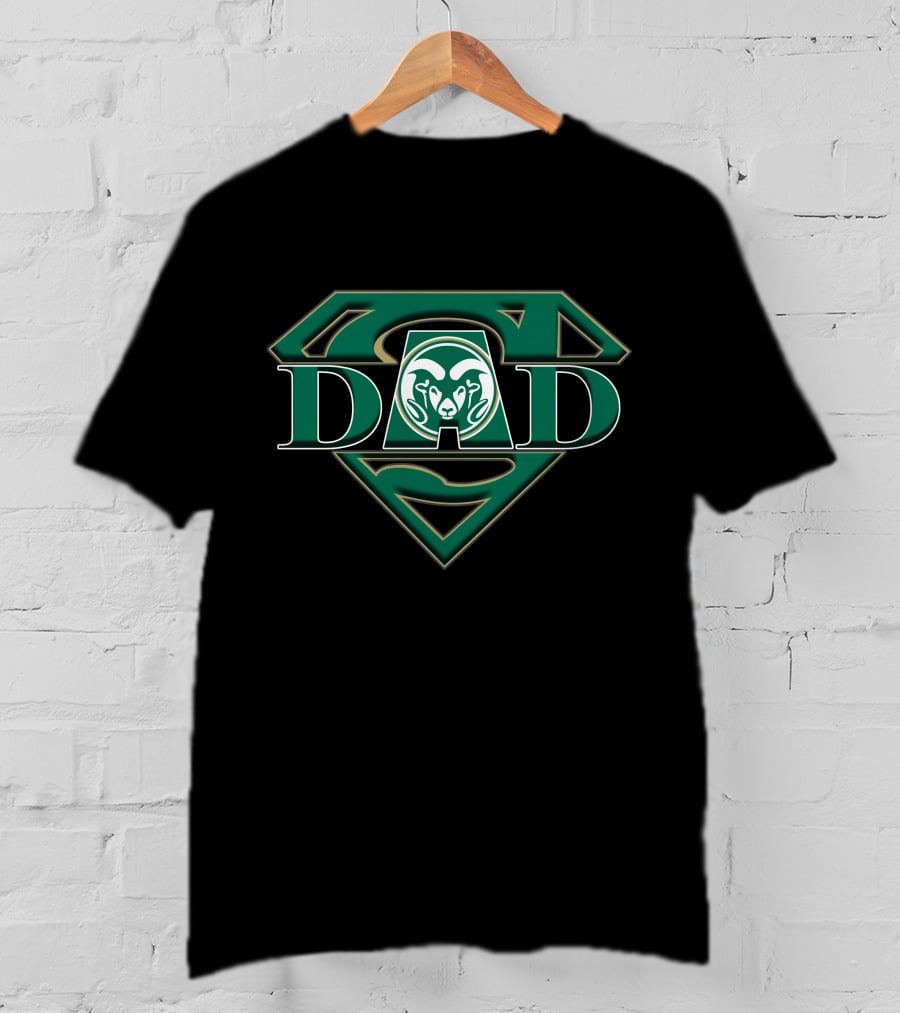 Colorado State Rams Super Dad Shield Emblem T-Shirt