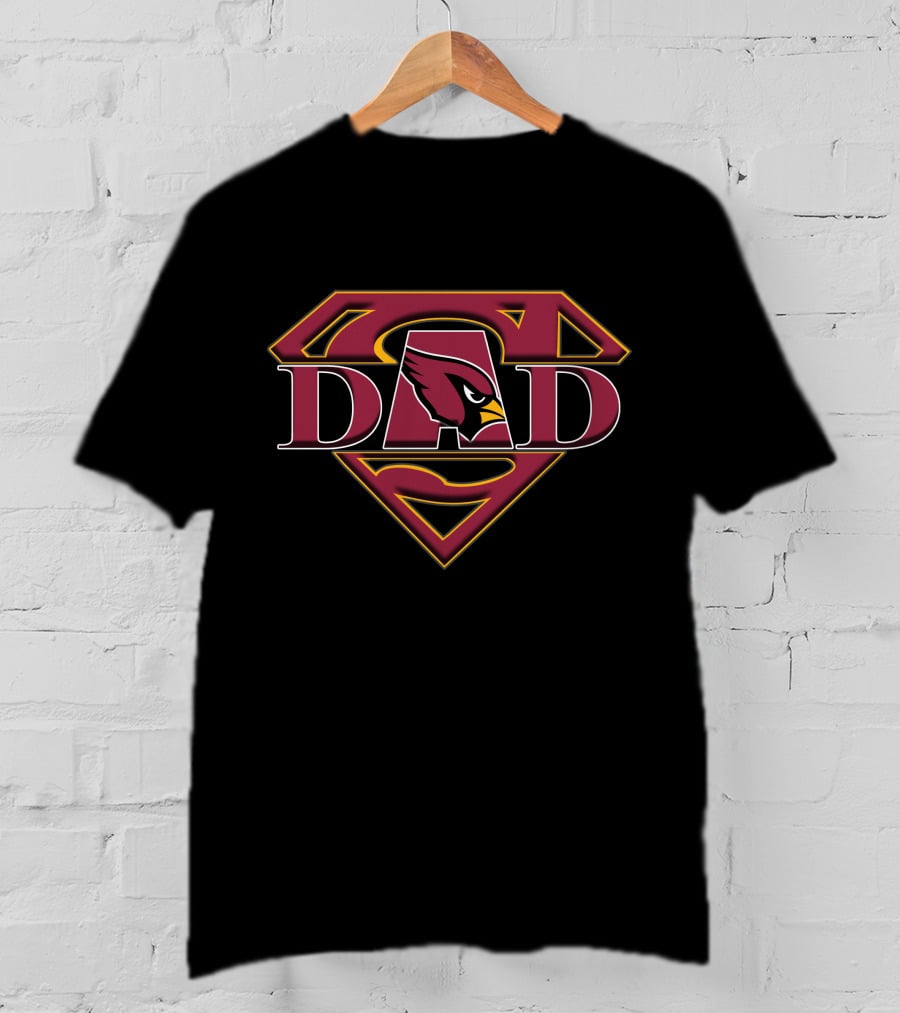 Superman Cardinals Dad Logo Emblem T-Shirt