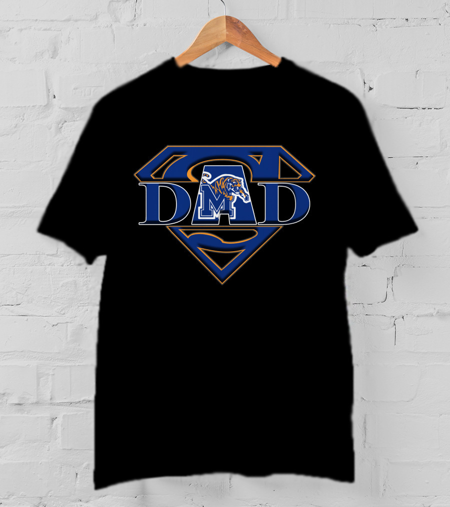 Memphis Tigers Super Dad Logo With Iconic Symbol And Tiger T-Shirt