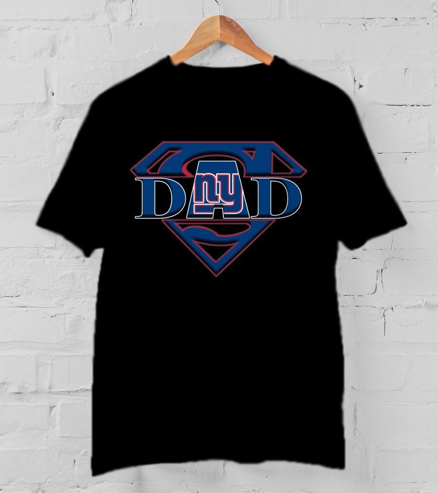 New York Giants Super Dad Shield Emblem T-Shirt