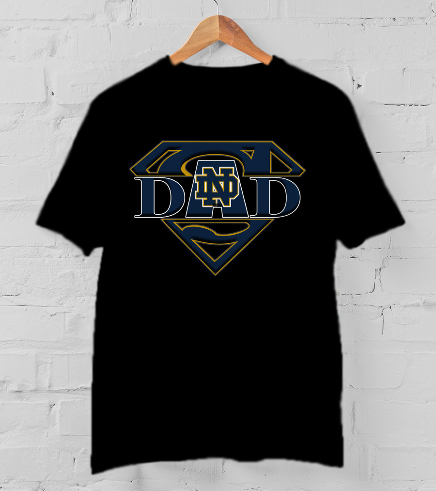 Notre Dame Fighting Irish Super Dad Logo DAD ND T-Shirt