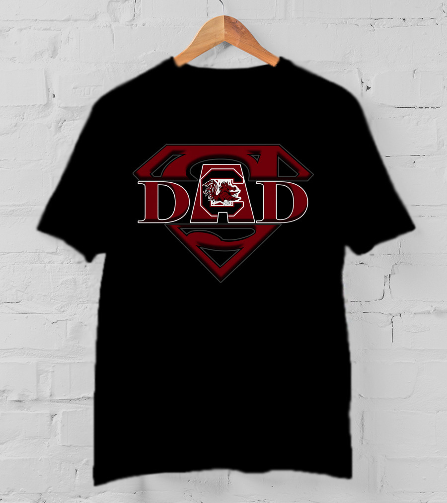 South Carolina Gamecocks Dad Superman T-Shirt