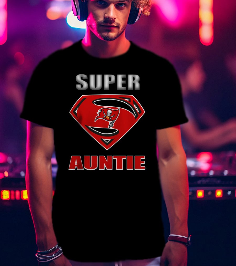 Super Auntie Buccaneers Shield T-Shirt