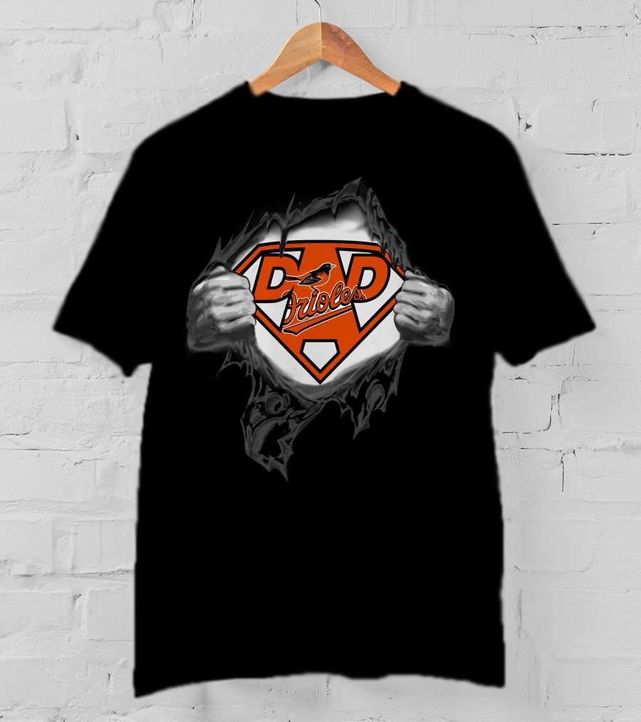 Baltimore Orioles Dad Super Logo Superman T-Shirt
