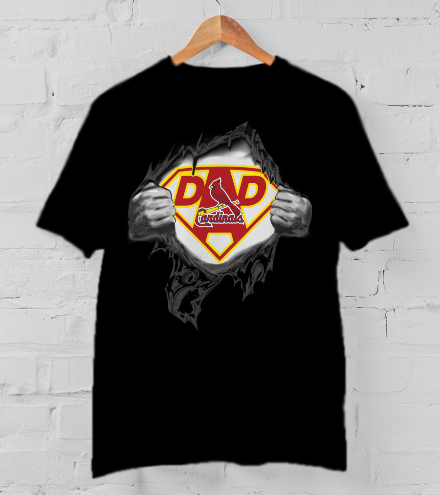 St Louis Cardinals Dad Superhero T-Shirt