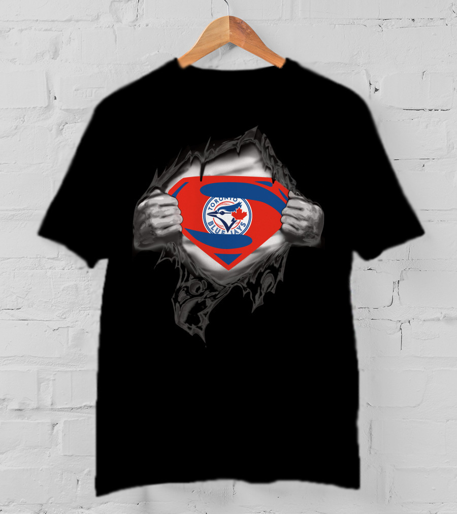 Toronto Blue Jays Superman Logo Burst T-Shirt