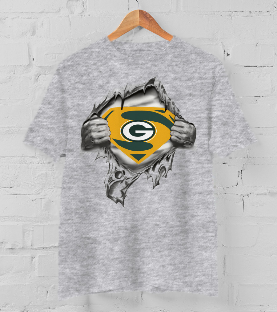 Packers Super Man Nfl Logo Integration T-Shirt