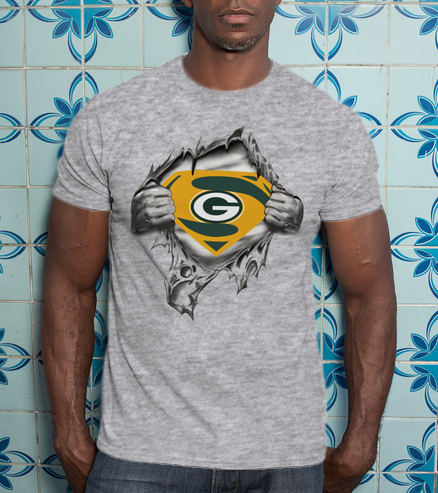 Packers Super Man Nfl Logo Integration T-Shirt