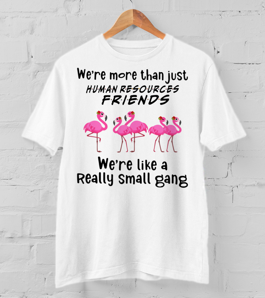 We're More Than Just Human Resources Friends We're Like A Really Small Gang With Flamingos T-Shirt