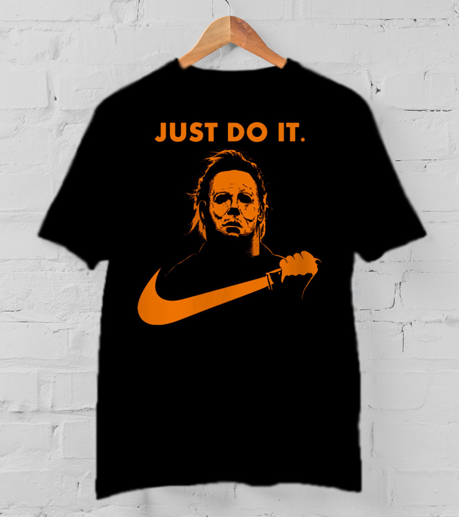 Just Do It Michael Myers Nike Halloween Knife T-Shirt