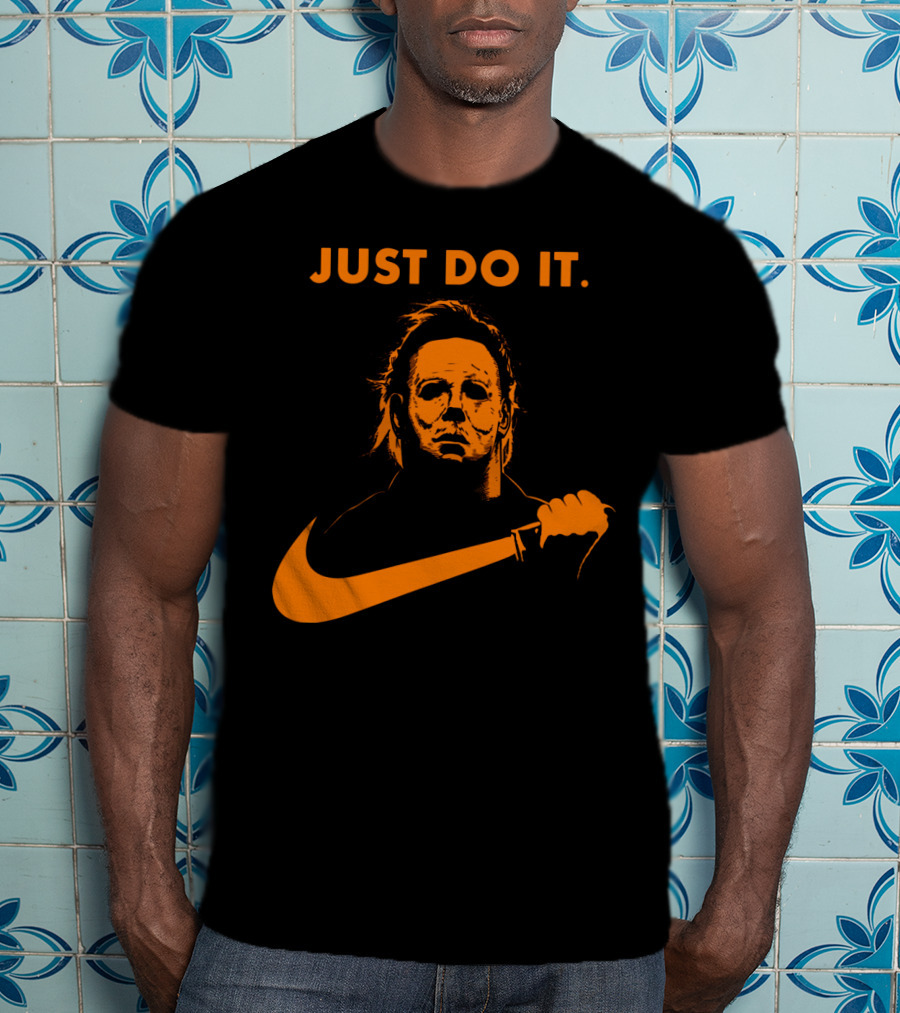 Just Do It Michael Myers Nike Halloween Knife T-Shirt