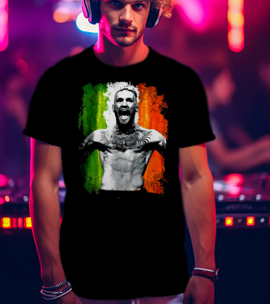 Conor Mcgregor Irish Flag Tribute Athlete T-Shirt