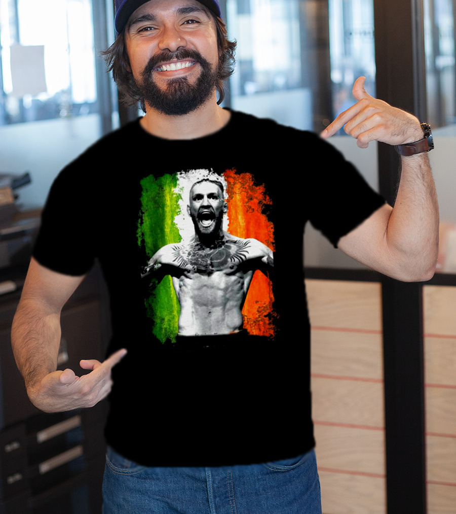 Conor Mcgregor Irish Flag Tribute Athlete T-Shirt