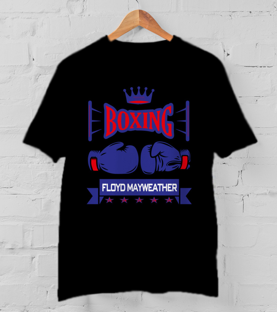 Boxing Floyd Mayweather Gloves And Crown Stars T-Shirt