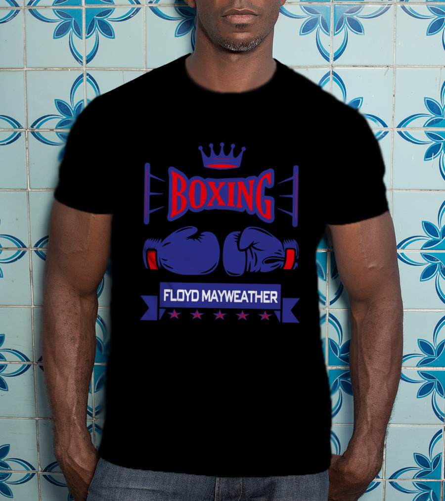 Boxing Floyd Mayweather Gloves And Crown Stars T-Shirt