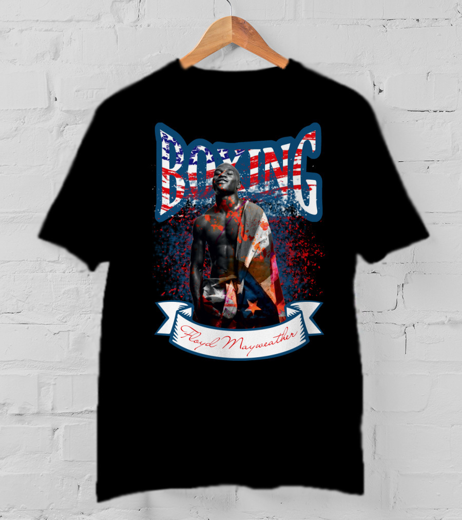 Floyd Mayweather Boxing Usa Flag T-Shirt