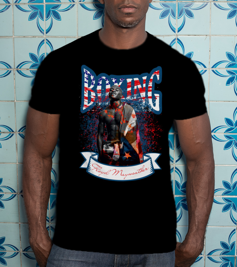 Floyd Mayweather Boxing Usa Flag T-Shirt