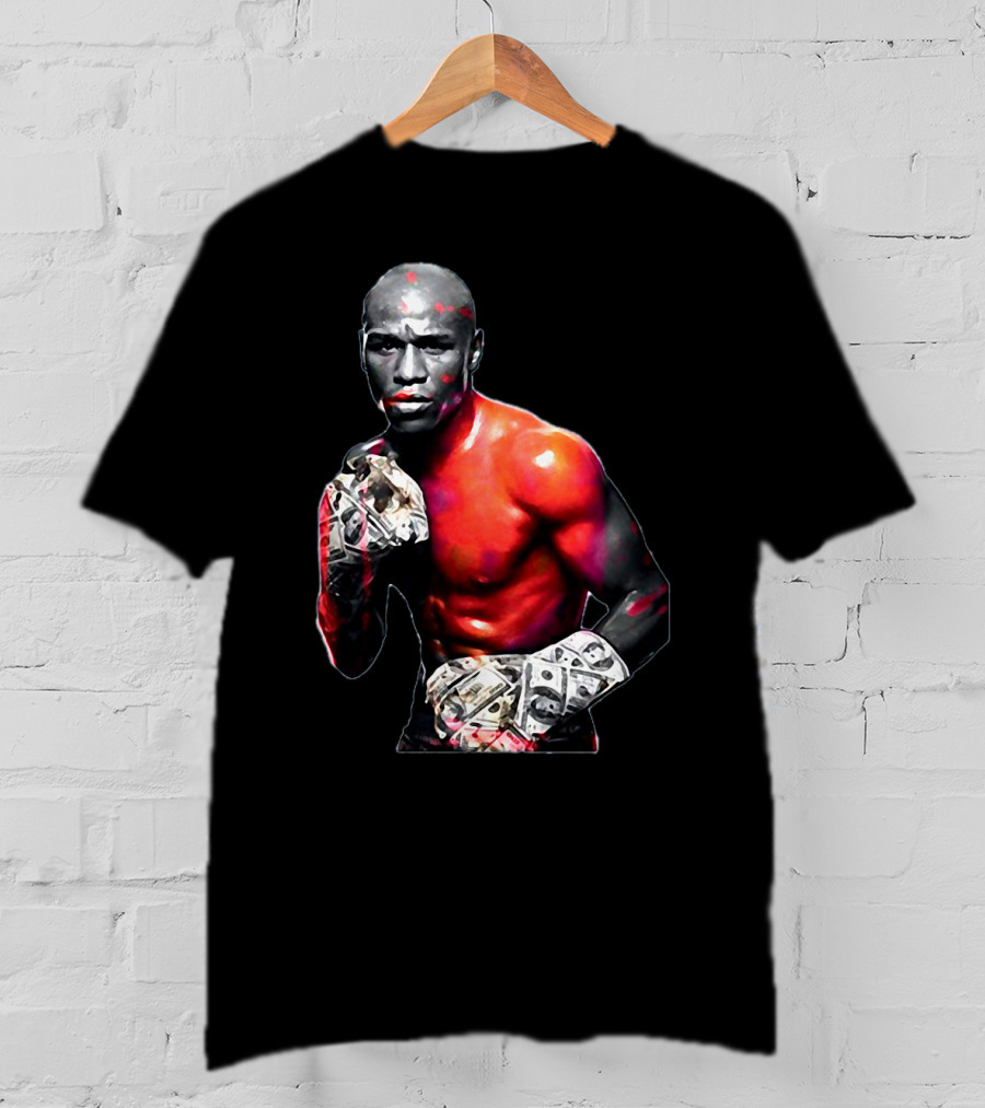 LesGo Men's Floyd Mayweather Jr Money Gloves Bold Boxing T-Shirt
