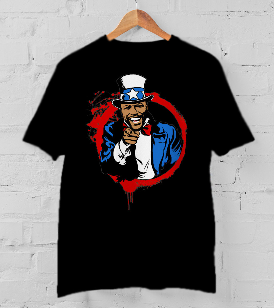 Mayweather Points Uncle Sam Red Circle T-Shirt