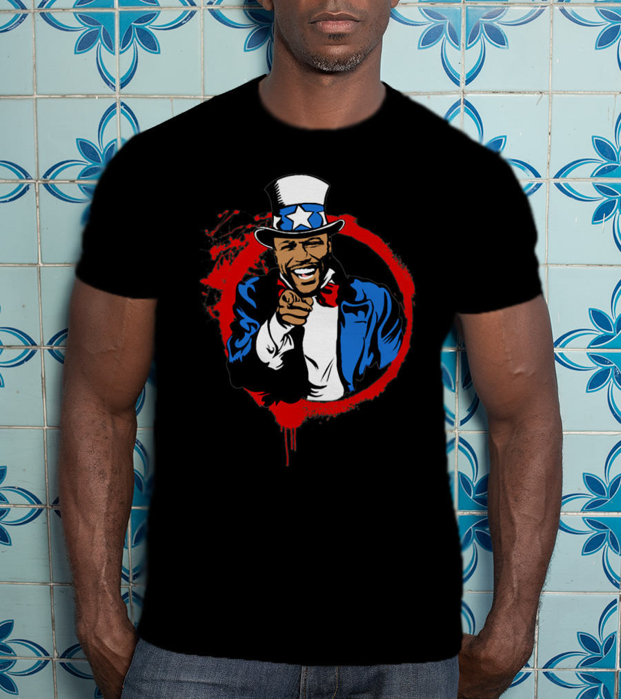 Mayweather Points Uncle Sam Red Circle T-Shirt