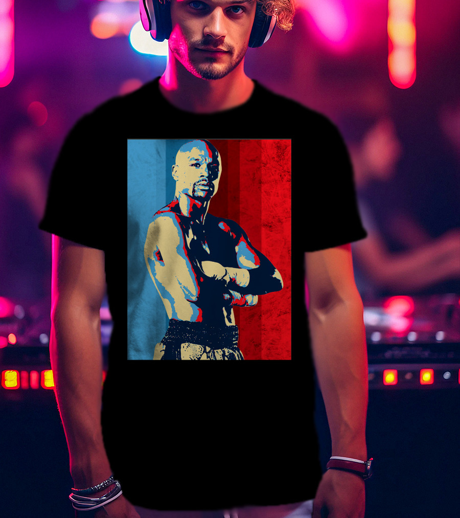 The Money Team Boxing Icon Vintage Red And Blue Stripes T-Shirt