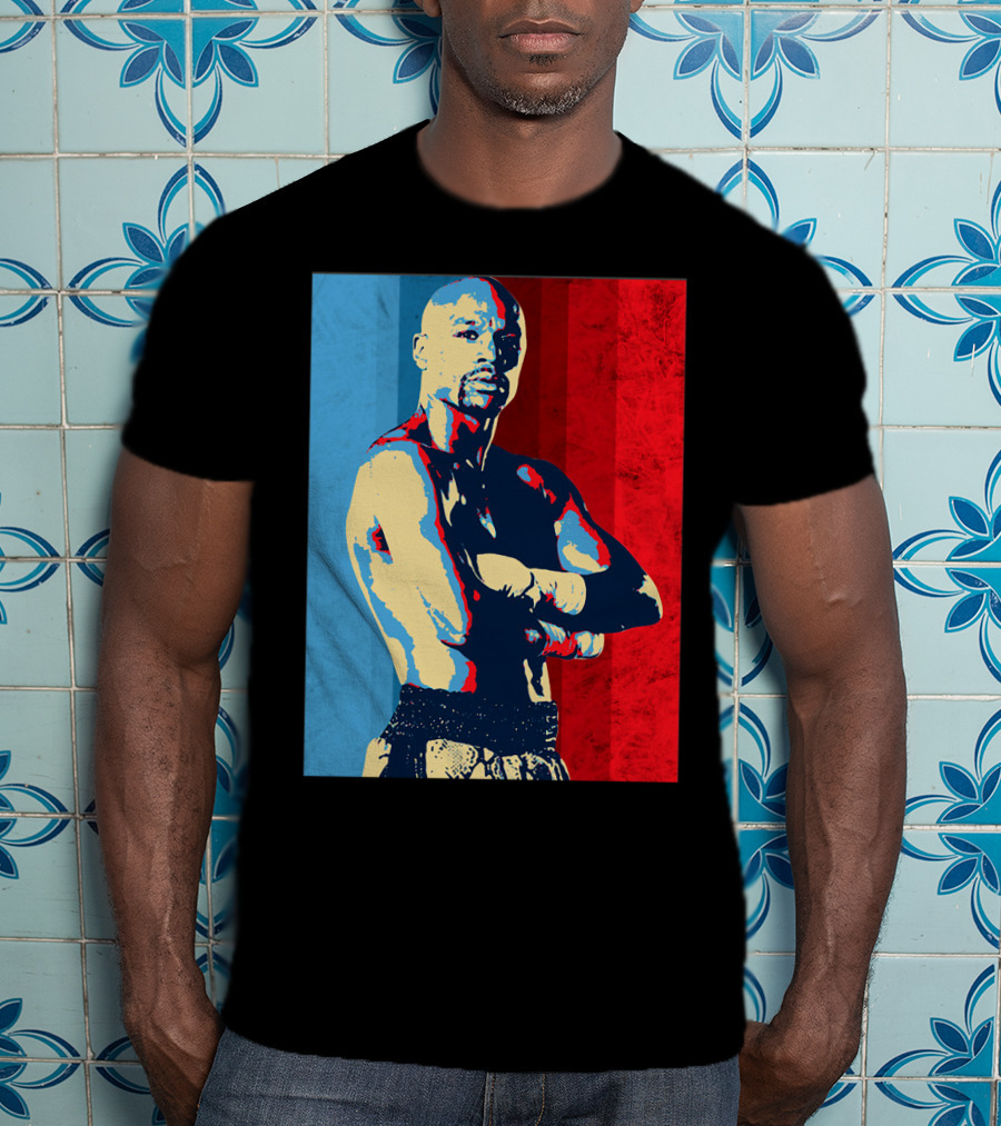 The Money Team Boxing Icon Vintage Red And Blue Stripes T-Shirt