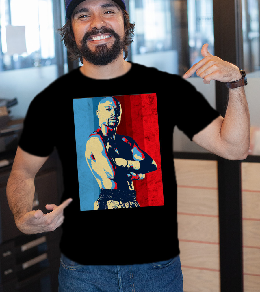 The Money Team Boxing Icon Vintage Red And Blue Stripes T-Shirt